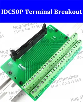 IDC50P IDC 50 Pin Samec Konektor na 50P Svorkovnica Breakout Rada Adaptér PLC Relé Terminály DIN lištu Montáž--1pcs/veľa