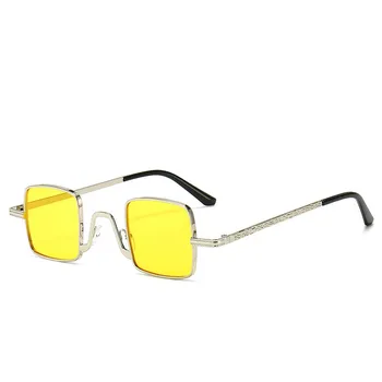 Námestie Kovové slnečné Okuliare pánske Módne Okuliare Značky Dizajnér slnečné Okuliare pánske Klasické Retro slnečné Okuliare UV400
