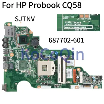 KoCoQin Notebook základná doska Pre HP Probook CQ58 650 B730 HM70 Doske 010170100-600-G 687702-501 687702-601 687702-001 SJTNV