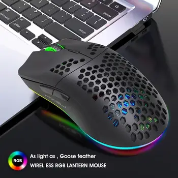 Bezdrôtový Herný Podložka pod Myš RGB Svetlo Bluetooth 2.4 Ghz Štyri Gears DPI Vhodná Pre PC, Notebook S Podsvietením Hra Periférnych zariadení