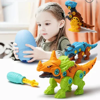 DIY demontáž montáž hračka dinosaur nastavovacia skrutka matica zmes montáž dinosaura model vzdelávacie hračka pre deti, deti darček