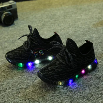 Davidyue deti deti sneaekers LED svetlá deti bežné topánky chlapci dievčatá športové topánky non-slip bežecká obuv žiariace