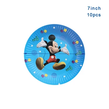81Pcs Tému Mickey Mouse Jednorázový Riad Dizajn Deti Narodeninovej Party Papier Doska+Pohár+Obrúsok+ Vlajka+Obrus Strana Dodávky