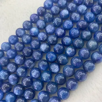 6 mm 8 mm 10 mm svetlo modrá kyanite kameň korálky prírodný drahokam korálky DIY voľné korálky pre šperky, takže strand 15