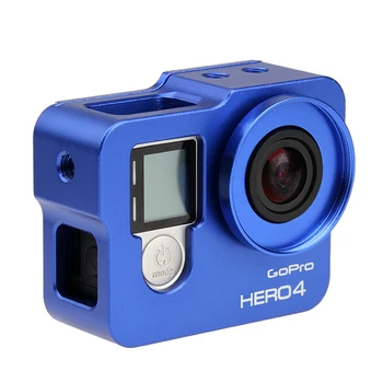 Nové Go pro Hero 4 3+ Fotoaparát, Príslušenstvo, Hliníkové Kovového krytu Rám Zliatiny Ochranné Puzdro +UV filter pre Gopro 4 hero4,hero3+