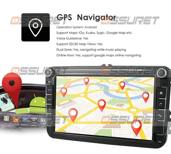 2 Din Android 10 autorádia GPS Multimediálne Pre Volkswagen Skoda Octavia golf 5 6 touran passat B6 polo, tiguan jetta yeti