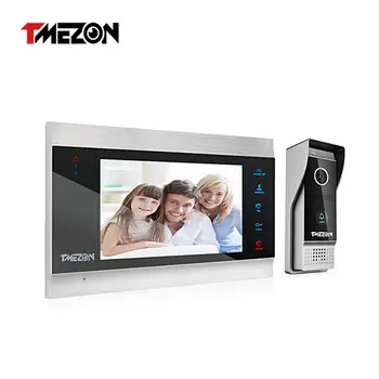 30% zľava TMEZON 7 Palcový TFT Káblové Video Komunikačný Systém s 1x 1200TVL Kamery,Podpora Nahrávania / Momentku Zvonček