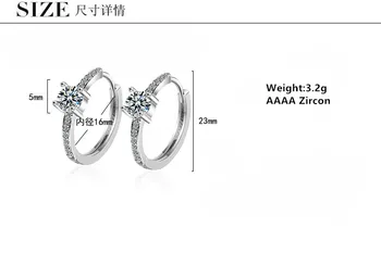 Zirkón Gold Glitter Huggie Veľké Kolo Bling 925 Sterling Silver Pre Ženy Kórejský Módne Trendy Veľké Šperky Darček