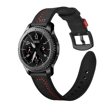 22 mm popruh Pre samsung galaxy 46 mm kapela výstroj S3 hraničného pásma pravej kože watchband retro náramok smartwatch náramok pásu