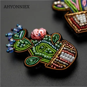 AHYONNIEX India Hodváb Badage Kaktus Škvrny DIY nášivka Pin Na duševné Brošňa Oblečenie, Topánky, Tašky Dekorácie Tvorivé Odznak