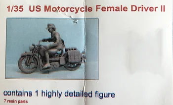 1/35 nás ženy ovládač nemusia zahŕňať motocykel hračka Živice Model Miniatúrne Auta unassembly Nevyfarbené