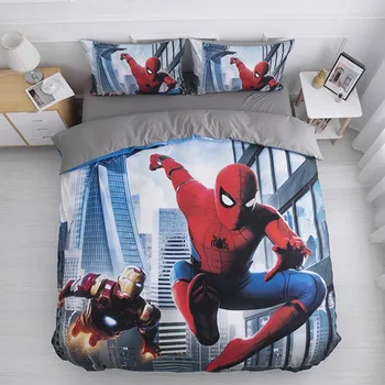 Marvel posteľná bielizeň Sady Superhrdina Iron Man Avengers Spiderman Mickey Minnie Perinu pre Dieťa Deti Chlapcov Posteľ Narodeninám