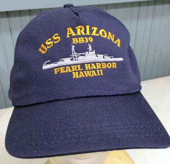 Vytlačené USS Arizona Pearl Harbor Snapback Spp Baseball Klobúk Originál