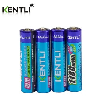 4pcs KENTLI AAA lítium Battery1.5V 1100mWh Lítium-iónová polymérová AAA Rechargeble Batérie Stabilné napätie Batérie veľkosti AAA