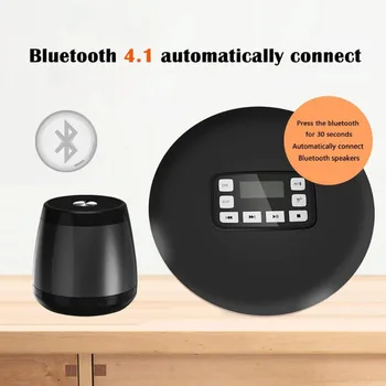 Prenosné Bluetooth CD Prehrávač s LCD Displejom/Headphone Jack Anti-Preskočte na Ochranu Anti-Shock Ultra Tenká Osobná CD Prehrávač Hudby