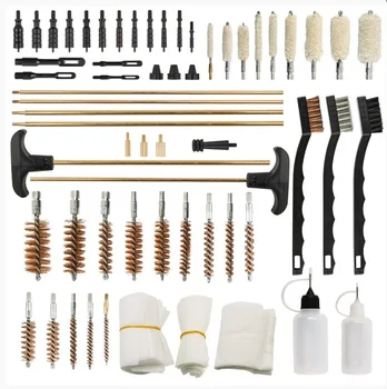 62 KS Univerzálna Zbraň Cleaning Tool Kit Set pre Zbrane, Pušky Zbraň Vysávač, Pištole Rúry Mop Štetcom, a Príslušenstvo s puzdra