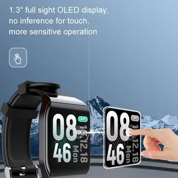 1.3 Palcový Full Touch Ovládania farebný displej inteligentný náramok Nepremokavé Krokomer Srdcovej frekvencie/Monitorovanie Krvného Tlaku Smart Hodinky