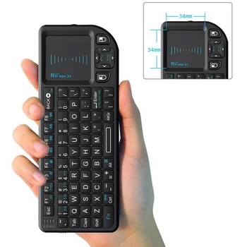 Pôvodné Rii Mini X1 Bezdrôtová Klávesnica 2.4 G Vzduchu, Myši, Klávesnice, Ručné Touchpad herné klávesnice telefónu smart tv box android
