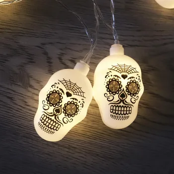 10/20/30 LED Lebky Halloween Svetlo String Miestnosti Dekorácie Svetla String Batérie Powered Deti, Dospelých Dovolenku Strany Svetelný Reťazec