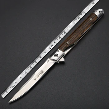 XUANFENG Mini Skladací Nôž Prenosné Vysokú Tvrdosť Ocele Vreckový Nôž Camping Lov Prežitie Malé Nože s Kožený Plášť