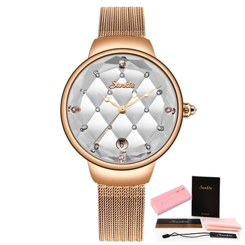 2020 SUNKTA Nové Ženy Fashion White Quartz Hodinky Lady Bežné Nepremokavé Jednoduché Náramkové hodinky Darček pre Dievčatá Manželka Montre Femme