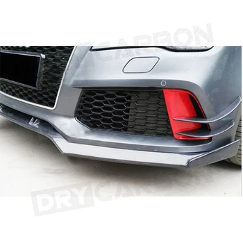 Carbon Fiber Auto Predný Nárazník Strane Výbava Canards Foglamp Fin Vzduchu Nôž Winglet Pre Audi A6 RS6 2013-2016 RS7 2012-