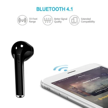 M&J i7s TWS Jeden Kus Slúchadlá Ture Mini Bezdrôtové Bluetooth Slúchadlá Slúchadiel Stereo Hudobný Headset Pre Apple iPhone Andriod