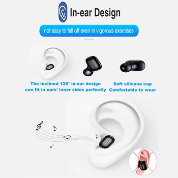 Mini T1 TWS V5.0 Bluetooth Slúchadlo 3D Pravda, Bezdrôtové Stereo Slúchadlá S Mikrofónom Prenosné HiFi Hlboké Basy Zvuk Bezdrôtový Duálny Headset