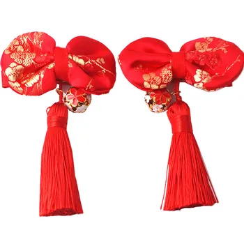 2 ks/veľa Čínsky štýl Páse s nástrojmi Strapec Cosplay Vlasy Príslušenstvo Hanfu Kimono Starobylé Zvyky Ženy pokrývku hlavy Strane klip Vlásenky