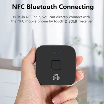 Bluetooth 5.0 RCA Audio Prijímač Smart funkcie NFC, Pripájať 3.5 3.5 mm AUX Jack Pre súpravu do Auta Reproduktory HIFI Stereo Hudby Adaptér Bezdrôtovej siete BT