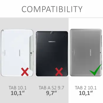 Pre Samsung Galaxy Tab 2 10.1 Prípade P5100 P5110 P7500 P7510 360 Rotujúce Smart Cover PU Kožené puzdro Tvrdeného Skla(Nie zadarmo)