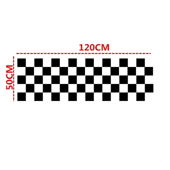 120 CM Pretekárske Auto Logo Nálepky, Nálepky Späť Lepidlo Nepremokavé Štvorcové Nálepky