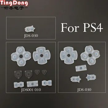 TingDong 100 Nastaviť pre Sony Playstation 4 PS4 Radič Vodivé Silikónové Gumové Podložky pre Dualshock 4 Tlačidlá Opravy Replacemen