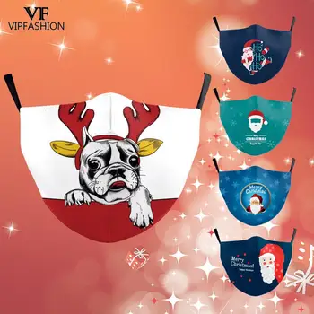 VIP MÓDA pre Dospelých Zábavné Vianočné Party Santa Claus 3D Vytlačené Umývateľný Textílie Masky