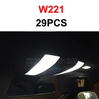 Canbus Biela bez Chýb LED žiarovka Interiéru Dome Mapu Stropné svietidlo sada Pre Mercedes Benz triedy S W140 W220 W221 (1994-2013)