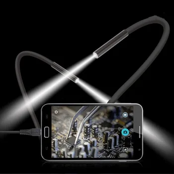 1MP Pixel Endoskopu 7 mm 8 mm Objektív 2m 5m 10 m Semi Pevné Drôtu Inšpekcie Borescope Pre Android Telefónu Windows Mini Endoskopu