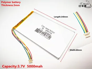 5P2.0 Dobrá Qulity 2 ks tabliet batéria 3,7 V 5000mAH 3080140 Polymer lithium ion / Li-ion batéria pre tablet pc batérie