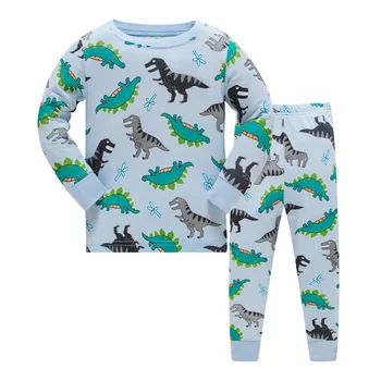 3-8Y Dinosaura Deti Pyžamá Vyhovovali Chlapcov Pijama Sleepwear chlapčeka Oblečenie Spodnej T-Shirts Deti Pyžamá Domov Šport Vyhovovali Oblečenie