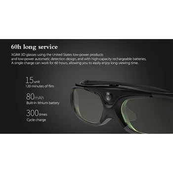 4 KS Active Shutter 3D Okuliare pre DLP Link Kompatibilné 96-144HZ s Optama /Acer/BenQ /ViewSonic/XGIMI DLP Projektory Odkaz