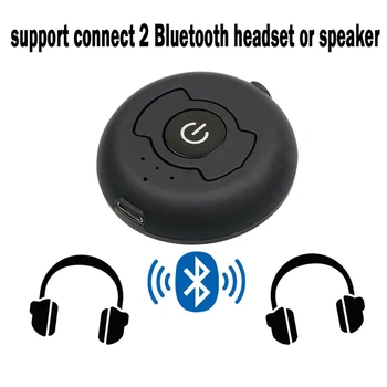 Bezdrôtový Vysielač Bluetooth Pre Zvukové TV 3,5 mm Jack Aptx Hudby AUX Bluetooth 4.0 Adaptér Pre Dve Slúchadlá,