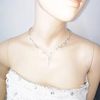 2020 nové módne luxusné retro crystal V štýle zirkón náhrdelníky náušnice set,svadobné nevesty večeru šaty, šperky doprava zadarmo