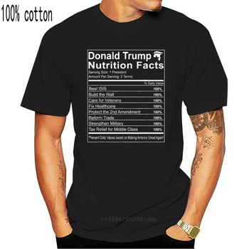 Black Donald Trump Výživy Fakty, Aby Amerika Skvelé Tričko 100 Bavlna