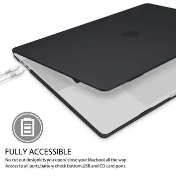 Redlai Hladký Matný Plast Tvrdé puzdro pre MacBook Air Pro Retina 11 12 13 15 16inch Dotyk bar A2141 A2159 2020 A2179 A2289