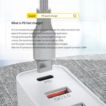 Nohon USB C do USB Typu C Kábel pre Macbook Samsung Huawei 180 Stupňov Otočiť PD Rýchle Nabíjanie Kábel PD 60 W 100 W Dátový Kábel Kábel