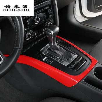 Auto Styling Multimediálne Handrest Výstroj panel dekorácie Kryt Nálepky Gears Rám Orezania Pre Audi A4 b8, A5 Interiéru Auto Príslušenstvo