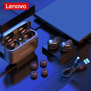 2021 NOVÝ Lenovo HT18 Bezdrôtový TWS 5.0 Slúchadlá Slúchadlá Batéria 1000mAH LED Displej Ovládanie Hlasitosti HIFI Stereo Slúchadlá Slúchadlá