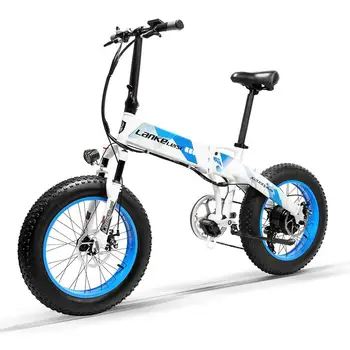 Elektrický Bicykel Lankeleisi X2000 48V 1000W 14.5 AH LG Lítiové Batérie, Špice kolesa Klince Tuku Pneumatiky Klince 7 Rýchlostiach Skladacia