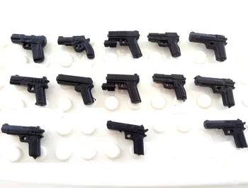 13PCS/SET Zbraň Armáda Zbrane, zbraň Brinquedos Playmobil Mestská Polícia Vojenská Údaje Stavebný kameň Tehla Pôvodný Model Mini Hračky