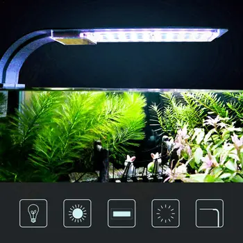 Slim X9 15W Akvarijné Svetlo Vodných Rastlín Lampa akvárium Svetlo IP65 Vodeodolný Clip-on Lampa EÚ Plug Rásť Svetla, Vody, izbová rastlina
