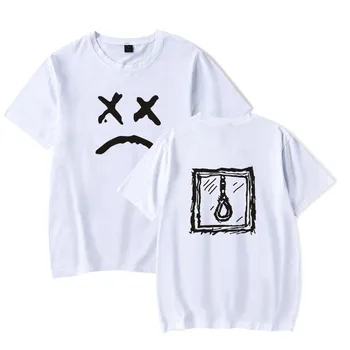 Harajuku Obojstranná Tlač T-Shirt Lete Mikina s Krátkym Rukávom Streetwear Topy Hip Hop Lil Peep Bežné Tričko Mužov S5MC58